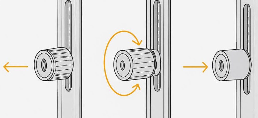 Valjci za podešavanje režima na pvc prozorima